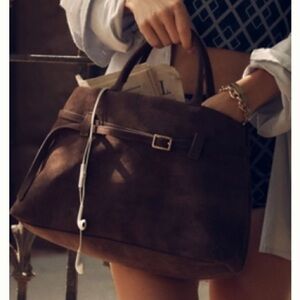 Greer Faux Suede Doctor Bag